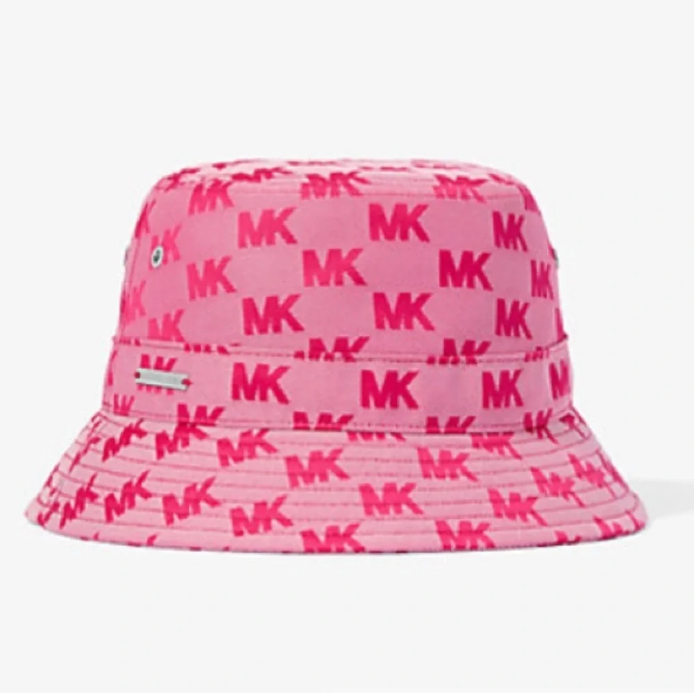 Michael Kors Dark Raspberry Monogram Bucket Hat NWT